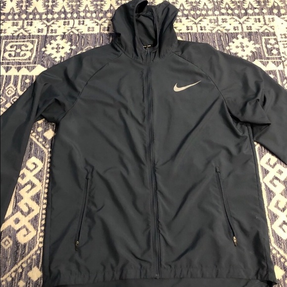 Nike Other - Nike Large Hooded Running Jacket - Navy